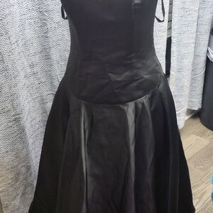 Mori Lee Black Satin Dress